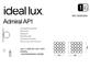 Фото Бра хрустальные ADMIRAL AP1 Ideal Lux 080284, купить с доставкой на skylight.com.ua 