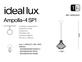 Фото Подвесной светильник Ideal Lux Ampolla-4 SP1 Rame 167503, купить с доставкой на skylight.com.ua 